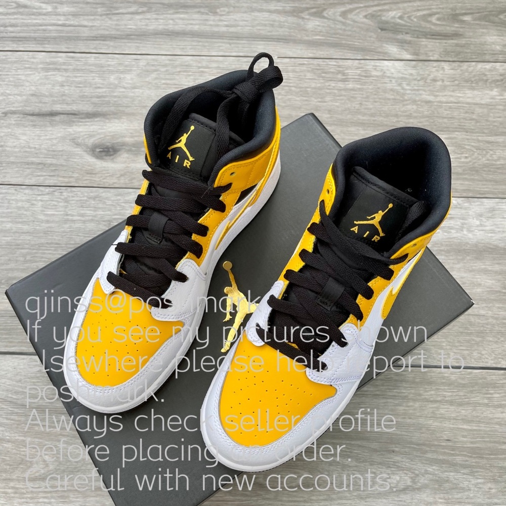 💛Air Jordan 1 Mid University Gold💛 - Picture 5 of 8